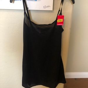 Black slip dress